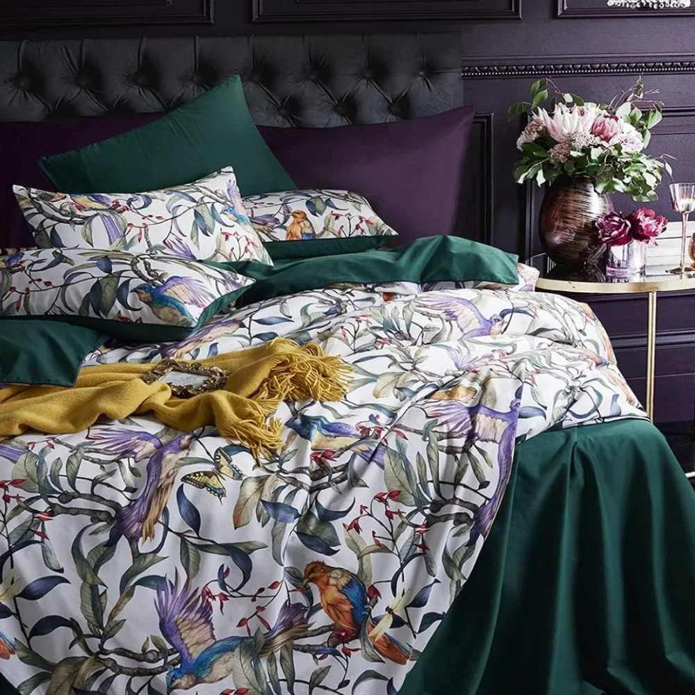 Boho Bliss: Paisley Floral Duvet Cover Set with Pillowcases